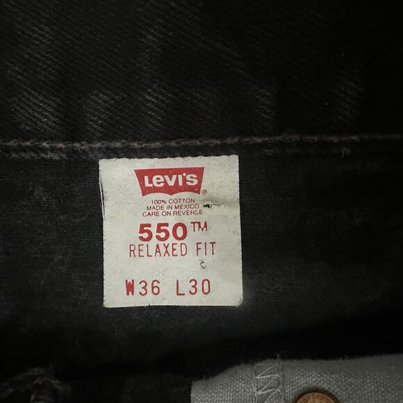 Levi's Men's Straight Jeans - Black - Picture 11 of 12